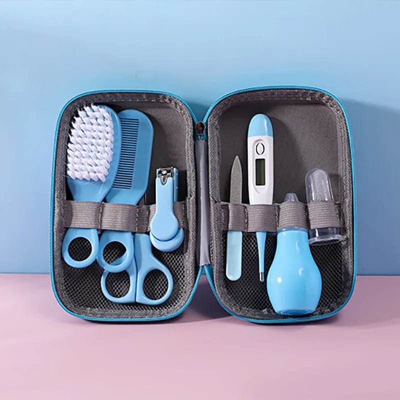Newborn 8pcs/set Baby Health Care Nail Hair Thermometer Grooming Brush Kit Care Baby Essentials Newborn Material Safety