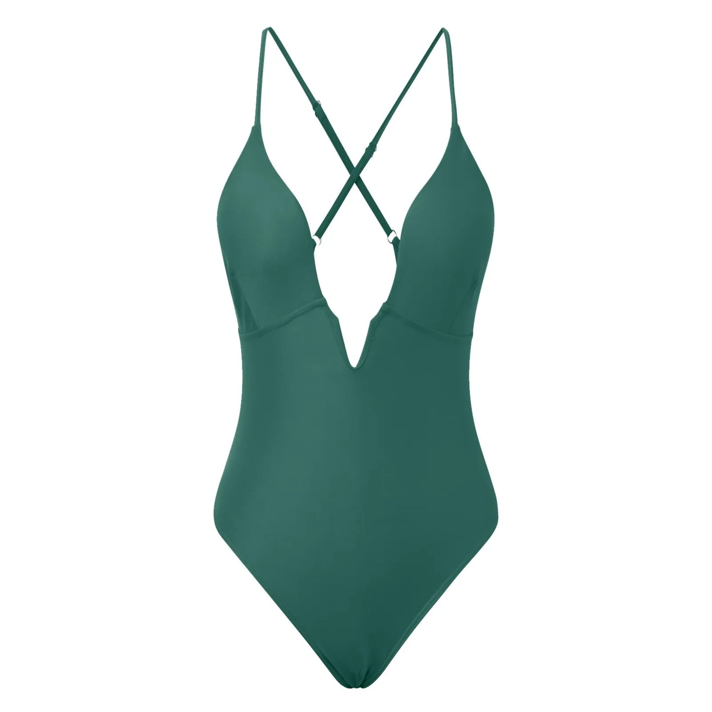 SLIMMING DEEP V-NECK SWIMSUIT