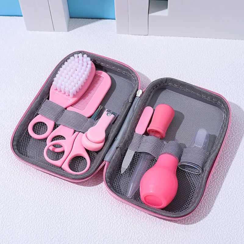 Newborn 8pcs/set Baby Health Care Nail Hair Thermometer Grooming Brush Kit Care Baby Essentials Newborn Material Safety