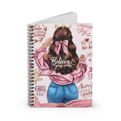 Inspirational Spiral Notebook, Motivational Journal for Students, Gift for Her, Dream Journal, Back to School Supplies, Self-Care Notebook