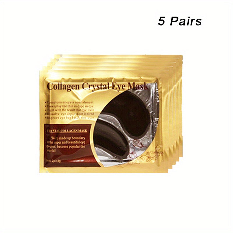 10pcs/5pairs Collagen Infused Crystal Eye Masks - Firming, Lifting, and Hydrating Beauty Patches for All Skin Types - Unscented, Compact, and Easy to Use Skin Care Tools for Women