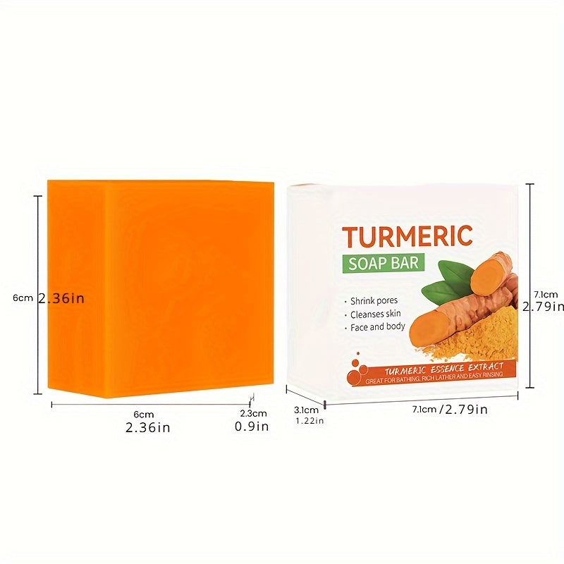 2pcs Turmeric Skin Care Set, Turmeric Cream + Turmeric Soap Set, Cleansing And Rejuvenating Skin