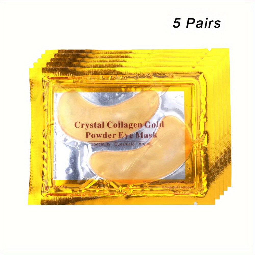 10pcs/5pairs Collagen Infused Crystal Eye Masks - Firming, Lifting, and Hydrating Beauty Patches for All Skin Types - Unscented, Compact, and Easy to Use Skin Care Tools for Women
