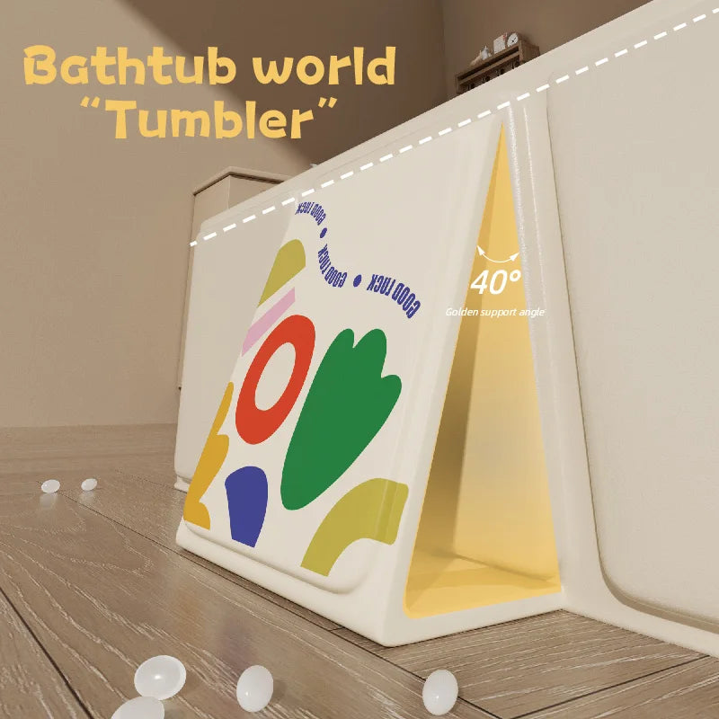Baby Shower Basin, Large size, 0-5Year Old Children's Folding Bathtub, Baby Can Sit and Lie down, Newborn Integrated Bathtub