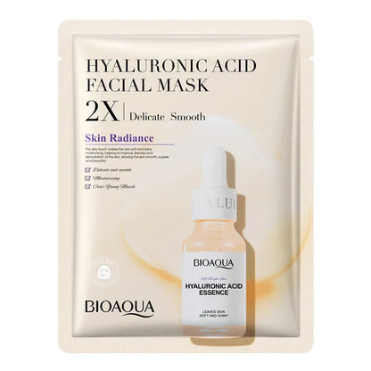 20pcs BIOAQUA Centella Collagen Face Mask VC Moisturizing Refreshing Sheet Masks Hyaluronic Acid  Facial Mask Skin Care Products