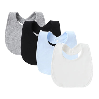 4Pcs Baby Bibs Burp Clothes Cotton Newborn Bibs for Girls Boys Baby Stuff Infant Accessories Toddler Saliva Towels Baby Care