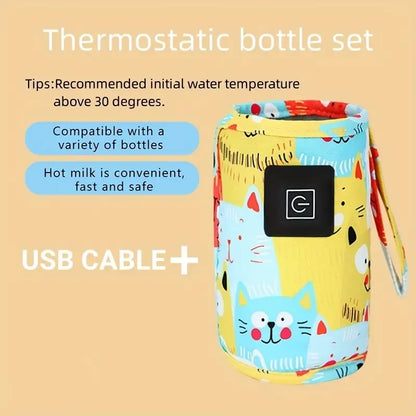 USB Milk Water Warmer, Travel Stroller Insulated Bag, Nursing Bottle Heater, Portable Bottle Feeding Warmer, Christmas, Hallowee