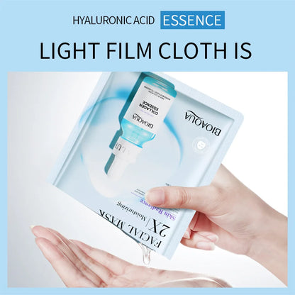 20pcs BIOAQUA Centella Collagen Face Mask VC Moisturizing Refreshing Sheet Masks Hyaluronic Acid  Facial Mask Skin Care Products