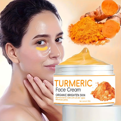 2pcs Turmeric Skin Care Set, Turmeric Cream + Turmeric Soap Set, Cleansing And Rejuvenating Skin