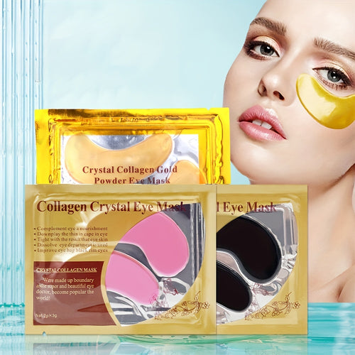 10pcs/5pairs Collagen Infused Crystal Eye Masks - Firming, Lifting, and Hydrating Beauty Patches for All Skin Types - Unscented, Compact, and Easy to Use Skin Care Tools for Women