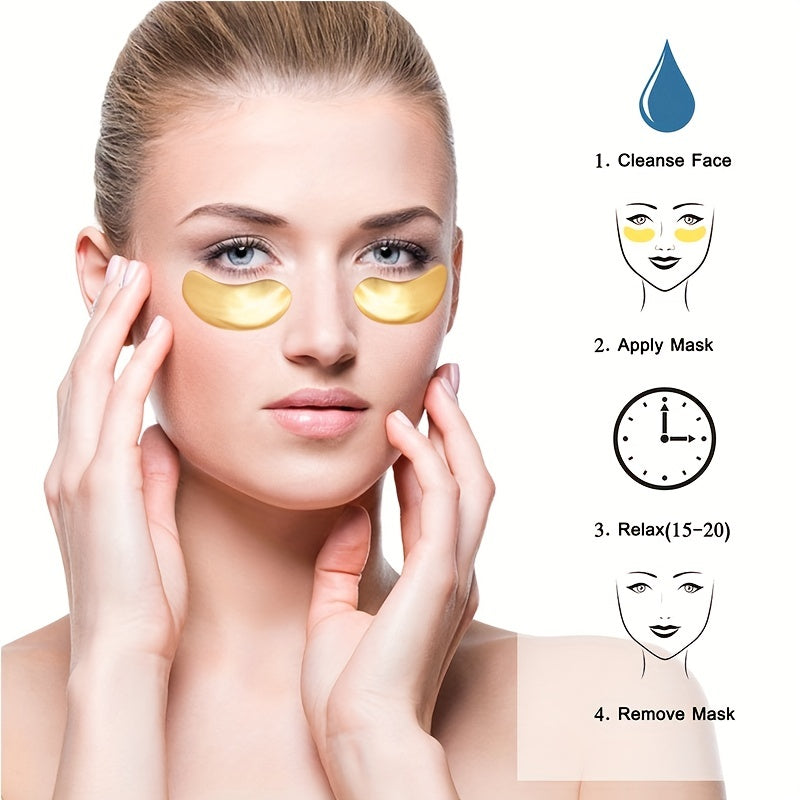 10pcs/5pairs Collagen Infused Crystal Eye Masks - Firming, Lifting, and Hydrating Beauty Patches for All Skin Types - Unscented, Compact, and Easy to Use Skin Care Tools for Women